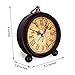 Vintage Retro Living Room Decorative Non-Ticking, Sweep Second Hand, Quartz, Analog Large Numerals Bedside Table Desk Alarm Clock, Battery Operated (World Map)