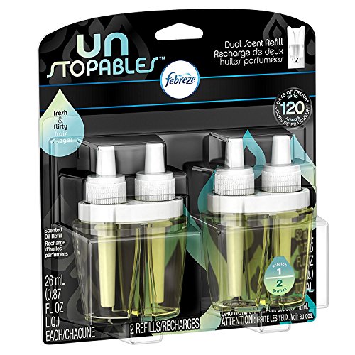 Febreze Unstopables OdorFighting PLUG Air Freshener, Fresh, (2) .87 fl