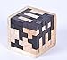 WISDOMTOY 3D Wooden Brain Teaser T-shaped Tetris Blocks Geometric Puzzle Educational Toy for Kids and Adults