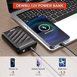 DEWBU Power Bank 12V Battery with Intelligent Led