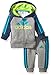 adidas Baby Boys' Zip Hoodie and Pant Set, Dark Indigo Heather, 12 Months