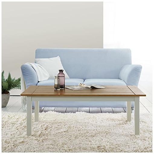 Zinus Becky Farmhouse Wood Coffee Table Beachfront Decor