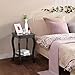 Topeakmart Wood Curved Legs Square Accent Side End Tables with Bottom Shelf Nightstands Bedroom Living Room Furniture, Espresso Finish