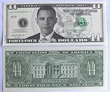 SET OF 25 BILLS-Barack Obama 44 Dollar Novelty Bill Money
