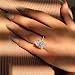 Haluoo White Opal Ring, S925 Sterling Silver Oval Lab Created White Opal Engagement Wedding Band Halo Enternity Band Cubic Zirconia Statement Anniversary Promise Ring for Women Ladies (7, Silver)thumb 4