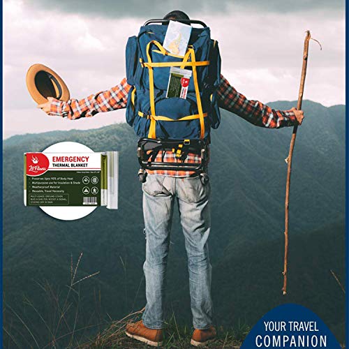 LIT FITNESS Emergency Blankets (Pack of 4) Thermal Blankets, Space