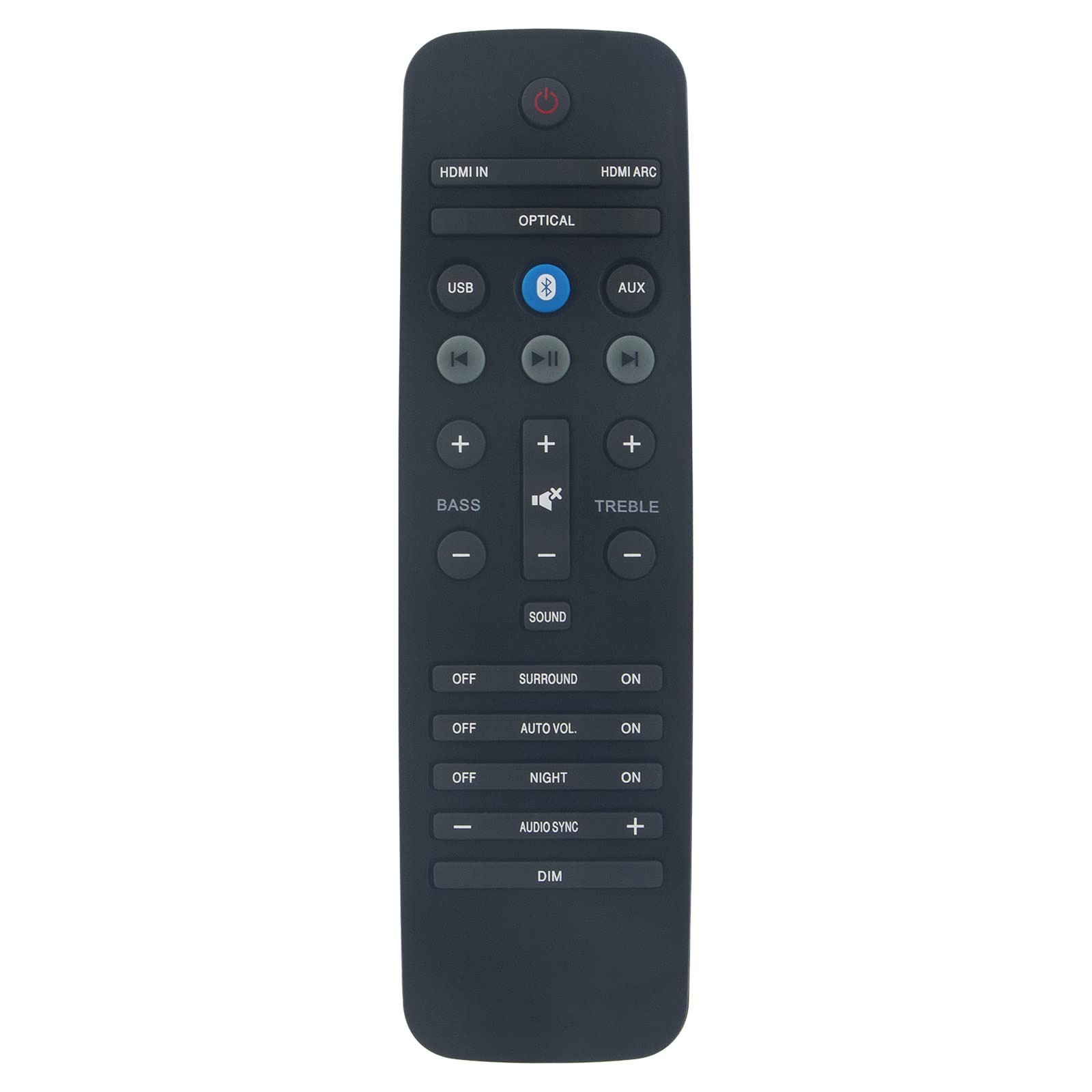 VINABTY Remote Control Compatible with Philips Fidelio YKF297-009 HTL9100 Soundbar Sound Bar Speaker