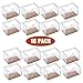 Chair Leg Caps, WarmHut 16pcs Transparent Clear Silicone Table Furniture Leg Feet Tips Covers Wood Floor Protectors, Felt Pads, Prevent Scratches, (Rectangle)