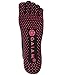 Gaiam Yoga Socks - Grippy Non Slip Sticky Toe Grip Accessories for Women & Men - Hot Yoga, Barre, Pilates, Ballet, Dance, Home - Pink, Medium/Large