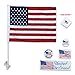 American Car Flag and Bumper Stickers for July 4th Independence day ,BONUS Free metalic Pin- Unique Combo - Best 4th of July Flag Deal Packaged in USA