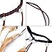 Boho Feather Headband Indain Headdress - AWAYTR Tribal Hair bands White Hippie Custome Fancy Dress Headwear (White+beige)