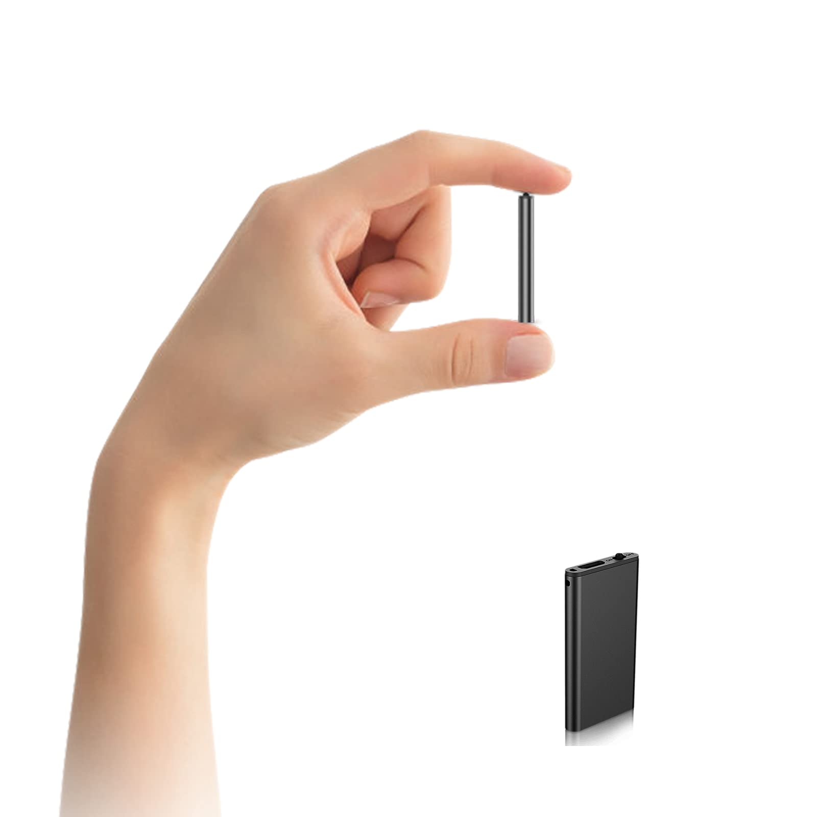 Only 0.19 inches thick,Mini Voice Activated Recorder,Digital Audio Recorder,Small Listening Device,Micro dictaphone,STTWUNAKE