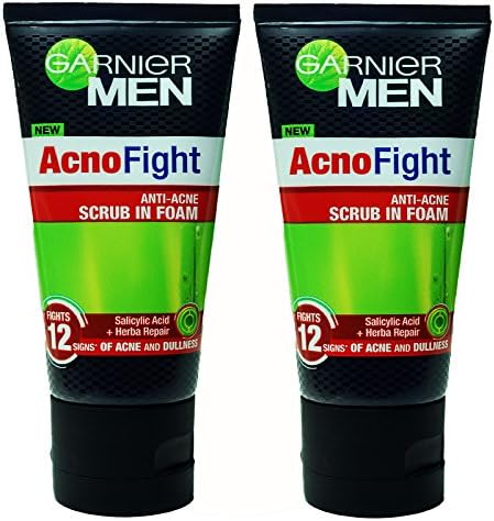 2 X Garnier Men AcnoFight 6 in 1 ANTI-ACNE,Pimple Form -Cleanser