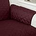 Home Fashion Designs Reversible Recliner Chair Protector. Furniture Protector for Living Room with Secure Straps. Furniture Protectors for Kids, Dogs and Pets. (Recliner, Burgundy/Taupe)