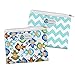 Planet Wise Zipper Sandwich Bags, 2 Count, Monkey Fun/Teal Chevron