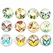 12 Pack Butterfly Pattern Fridge Magnets - Perfect Refrigerator, Office & Whiteboard Magnets - 1.38in Diameter
