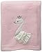 Lambs & Ivy Swan Lake Blanket, Pink/White/Grey