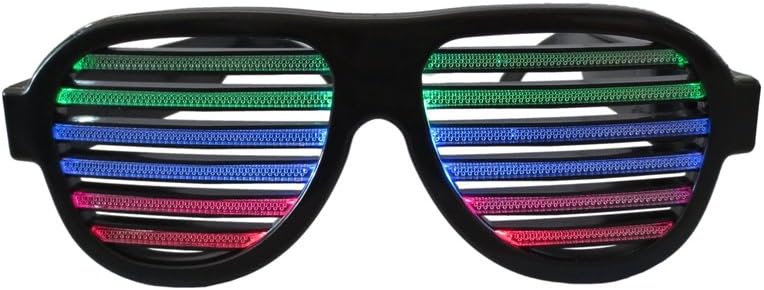 MAGIOVE LED Glow Party Glasses Sound Active Light Up Flashing Glasses