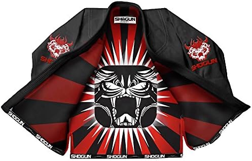 Shogun Fight Jiu Jitsu Gi Red' BJJ Premium 450g Pearl Weave