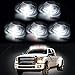 cciyu 5x Cab Marker Light Clear Top Roof Running/Lens w/T10-5-5050-SMD White LED Bulbs Replacement Cab Marker Assembly Replacement fit for 1999-2015 Replacement fit For Ford F250 F350 F450