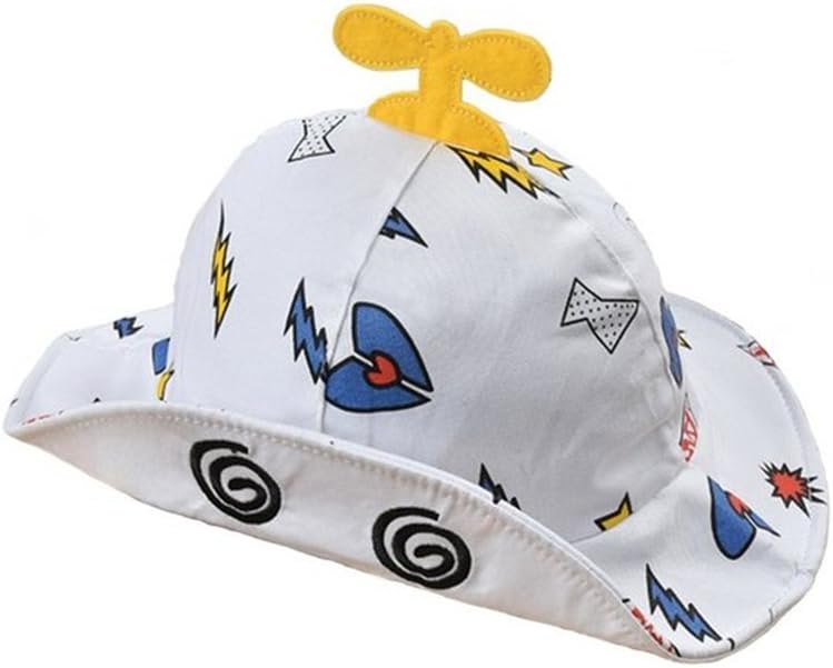 Gemini Fairy Sun Protection Hat Cute Mini Plane Bucket Cap with Wide Brim for Lovely Baby (12-18 Months Old)