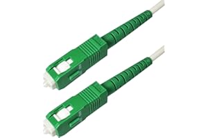 Phantom Cables: Singlemode Simplex SC/APC to SC/APC G657B3 Fiber Cable - 3mm Indoor/Outdoor OFNR (6.5ft - 2m, White)