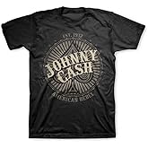 Johnny Cash Unisex-Adult Johnny Cash Official Merch American Rebel Short Sleeve Shirt