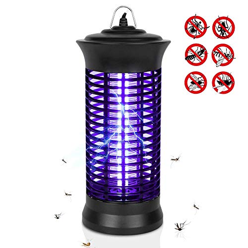 Eocol Mosquito Killer Lamp, Bug Zapper Flying Insect Catcher Killer Pest Repeller Light Lamp Trap Hook Indoor Outdoor - Black Upgrade