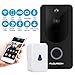 Wireless Video Doorbell FLOUREON WiFi Smart Video Doorbell Chime with 720P HD Security Camera Real-Time Video and Two-Way Talk, Night Vision, PIR Motion Detection Support APP Control