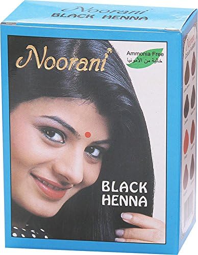 Noorani Henna Based Hair Color and Herbal Powder in USA | Ships from California (1 (6 Pouch x 10g), BLACK HENNA)