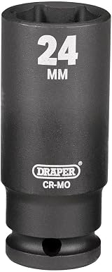 Draper Expert HI-TORQ 1/2 inch 24 mm Deep Impact Socket 6 Point Hex view 3