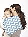 SwaddleDesigns Baby Burpies, Set of 2 Cotton Burp Cloths, Turquoise Chevron