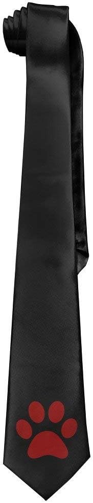 Cat Paw Clip Art Men's Wide Cool Neck Tie One Size For Home,Office,Meeting,Dinner,Outing