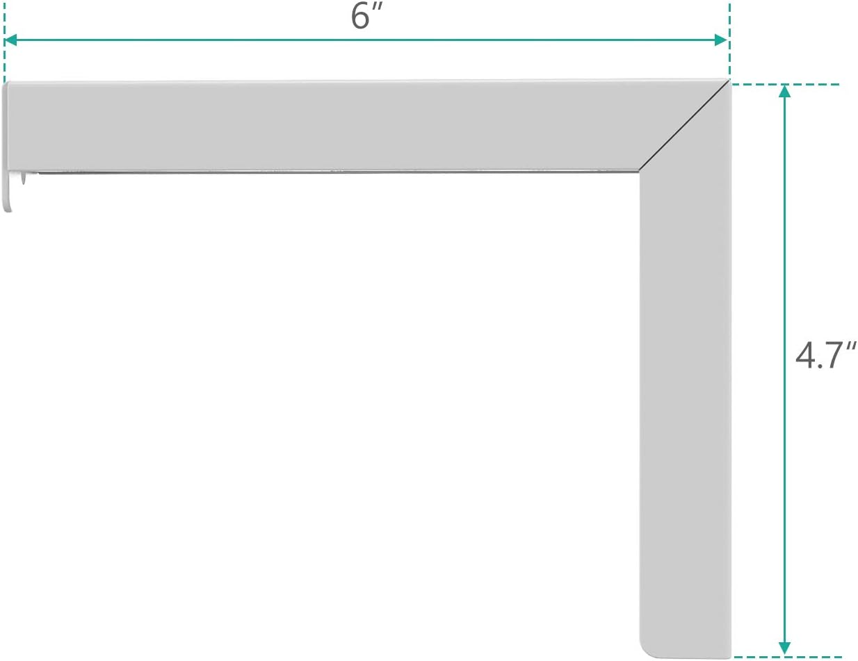 Universal Projector Screen L-Bracket Wall Hanging Mount 6 inch Adjustable Extension with Hook Manual, Spectrum and Perfect Screen Placement up to 66 lbs, 30 kg (PSM001), White: Electronics