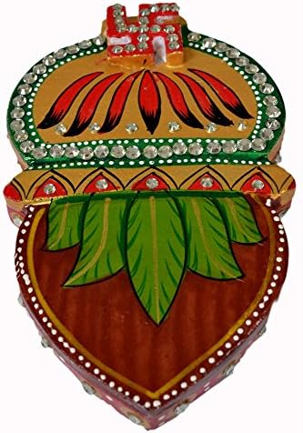 Beautiful Handmade Roli/sindoor/kumkum Box Product Alluring Home Décor Made with Hand Painting and Decoration By Skilled Artisans of Rajasthan India