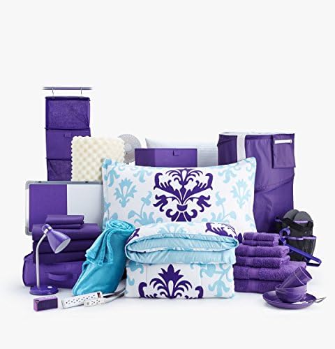60pc Doin' It Big - Twin XL College Dorm Room Bedding (Purpz)