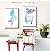 Barri Design Mermaid Poster Mermaid Canvas Wall Art Prints Painting Decoration Pictures Watercolor Poster Mermaids Wall Decor Girls Room Wall Art Kids Room Decor (UNFRAMED)