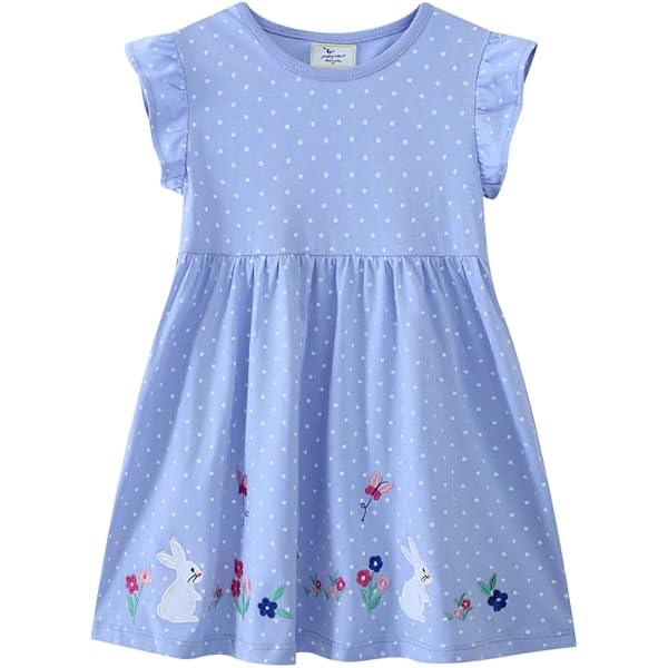 Toddler Girl Easter Bunny Dress  Purple Belt, Pearl Details, Spring &  Summer Party Dress