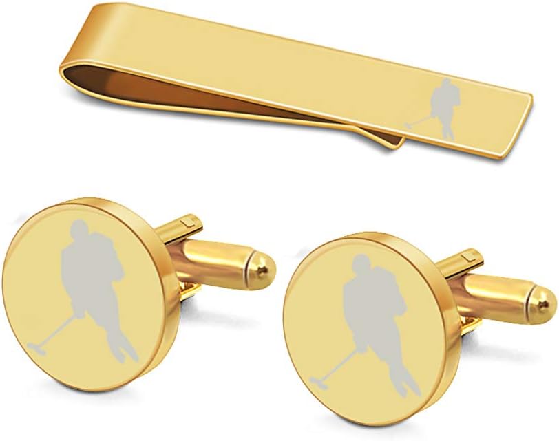 hockey cufflinks for men Sport Ice Hockey Player Cuff, handmade cuff links Groom Best Man Cufflinks