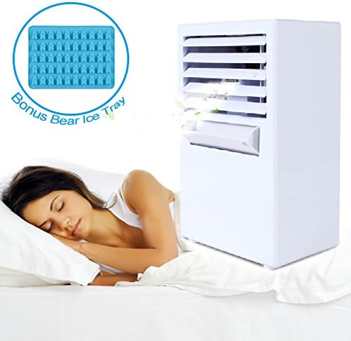 JCSHHUB Mini Air Conditioner Fan Portable Cooler Misting Evaporative Circulator Humidifier Bladeless Quiet for Table Home, Nightstand Office, Dorm