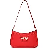AIPJOY Small Shoulder Bag For Women,Bow Shoulder Handbags Trendy Y2k PU Leather Purses