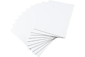 HNGSON Lot de 10 feuilles en carton kraft blanc pour cadres photo, scrapbooking, impressions - 210 x 148 x 2 mm