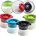 Sphere Ice Maker ball Molds – Set of 4 Ice Mold Round Ice Cubes For Drinks Silicone Tray Silicon Whiskey Ice Cube Trays Balls Makers With Lids – Great for Parties and all Cold Beverages