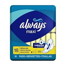 Always Maxi Regular With Wings, Unscented Pads 18 Count