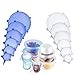 Silicone Stretch Lids, 12 Pacs Reusable Food Covers for Various Sizes Bowl, Reusable Durable and Expandable Lids to Keep Food Fresh, Fit for Microwave Dishwasher Refrigerator