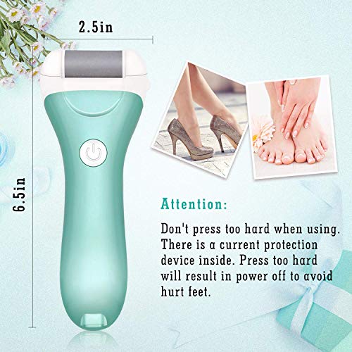 BOMPOW Electric Foot Scrubber Foot File Waterproof Hard Skin Remover Pedicure File for Cracked