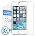[3Pack] iPhone 5S Screen Protector, Maxboost iPhone 5S / 5 / 5C Glass Screen Protector - [Tempered Glass] [0.2mm] Ballistics Glass, 99% Touch-screen Accurate