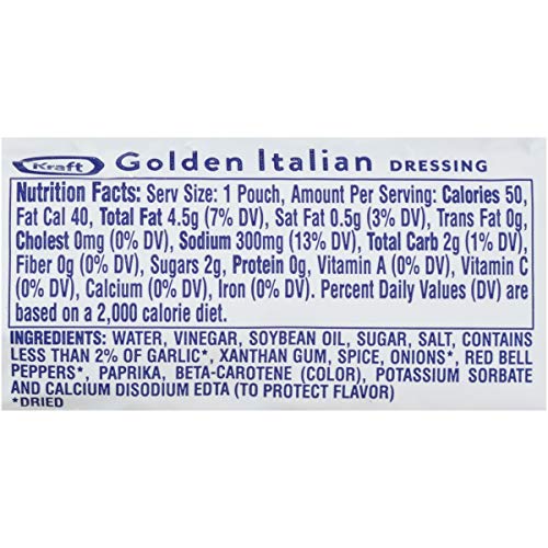 Kraft Golden Italian Salad Dressing Single Serve Packet (1 oz Packets