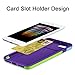 ELOVEN Case for iPhone 7 Plus Case Metal Ring Holder Kickstand Dual Layer Bumper Case Shock Absorption and Antiscratch Clear Back for Apple iPhone 7 Plus iPhone 8 Plus, iPhone 6 6s Plus, Purple