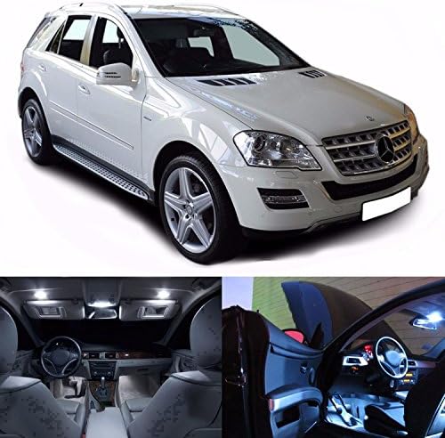 LED White Lights Interior Package Kit For Mercedes ML W164 2006-2011 (18 LEDs)